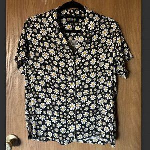Big Bud Press Pantry Button Up Lazy Daisy Black - XS